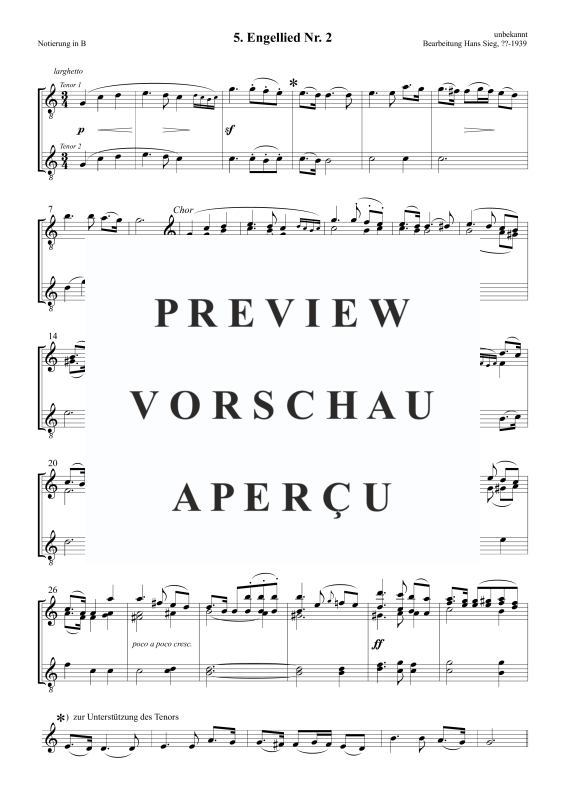 Produktgalerie: Seite 4 von 5 Engellied Nr. 2, , Posaunenchor