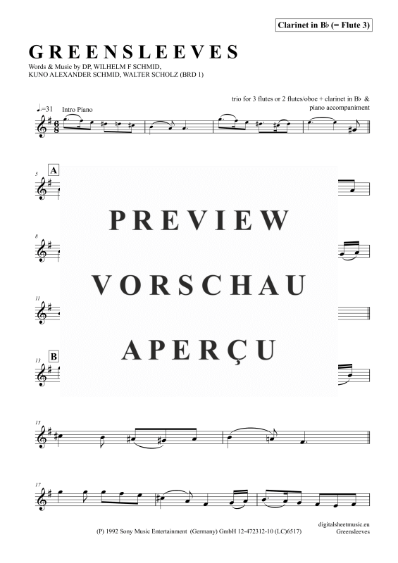 Product gallery: Page 11 of 11 Greensleeves, Simoni, Edward, (Flöten Trio + Klavier)