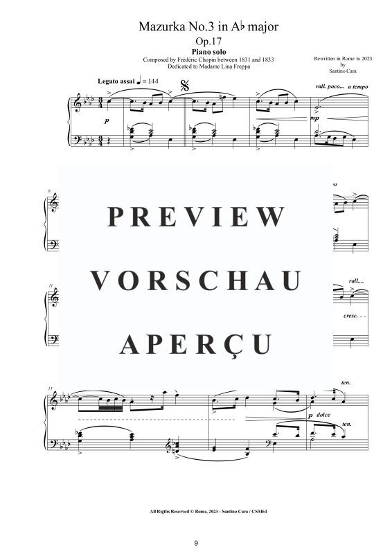 Produktgalerie: Seite 10 von 11 4 Mazurkas Op. 17 für Klavier - Vollständige Partituren, , Klavier Solo