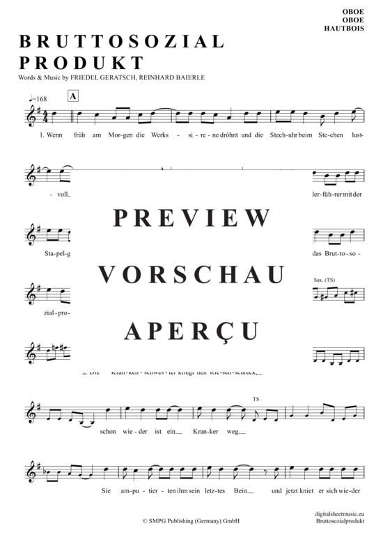 Produktgalerie: Seite 2 von 5 Bruttosozialprodukt , Geier Sturzflug, (Oboe)
