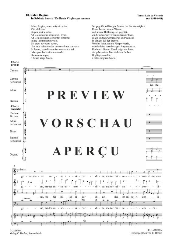 gallery: Salve Regina, , Gemischter Chor 8-stimmig und BC