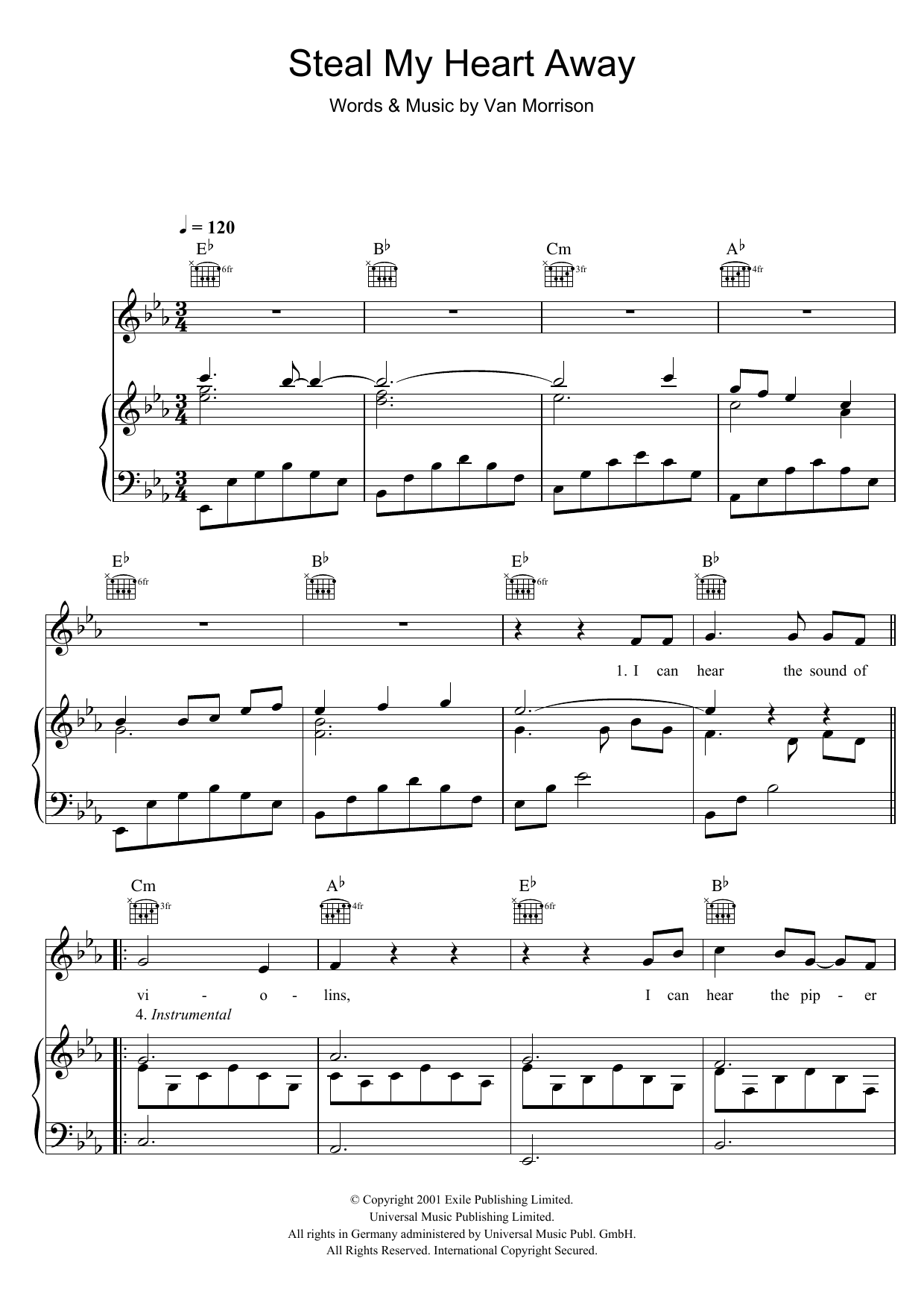 Produktgalerie: Seite 1 von 1 Steal My Heart Away, Van Morrison, Gesang, Gitarre, Klavier