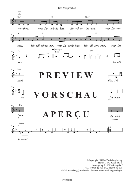 Product gallery: Page 7 of 7 Das Versprechen , , (voice + piano)