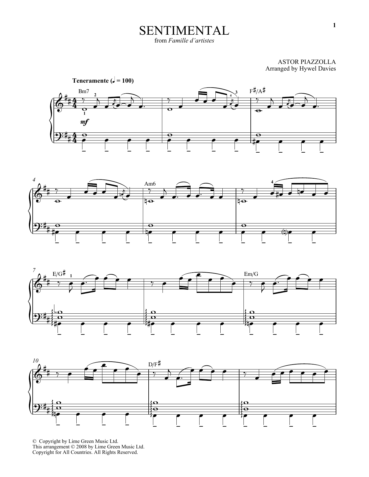 Product gallery: Page 1 of 1 Sentimental, Astor Piazzolla