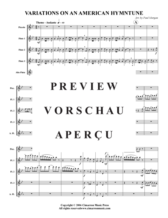 gallery: Variations on an American Hymn Tune , , (Flöten-Ensemble)