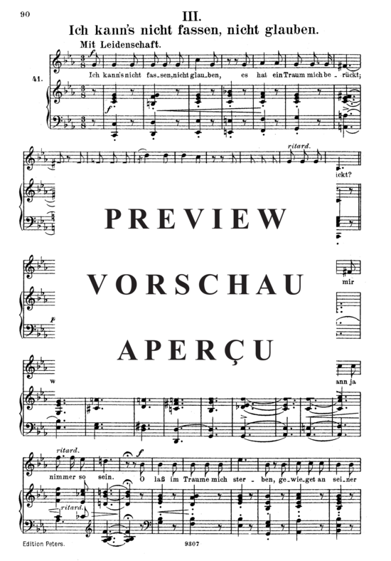Product gallery: Page 2 of 3 Ich kann's nicht fassen, Op.42 No.3, , High Voice and Piano