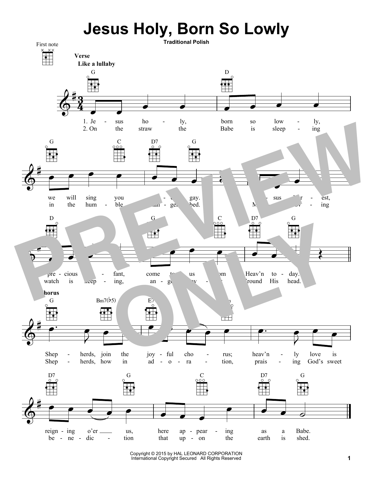 Product gallery: Page 1 of 1 Jesus Holy, Born So Lowly, Traditional Polish