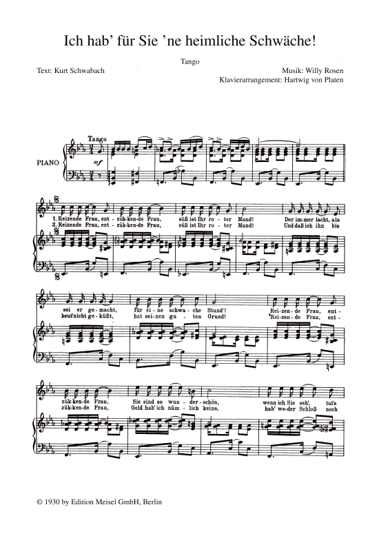 Produktbild zu: Ich hab für Sie ne heimliche Schwäche