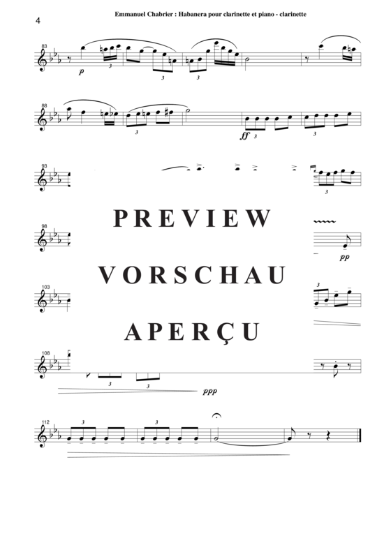 Product gallery: Page 16 of 16 Habanera , , (clarinet in Bb + piano)