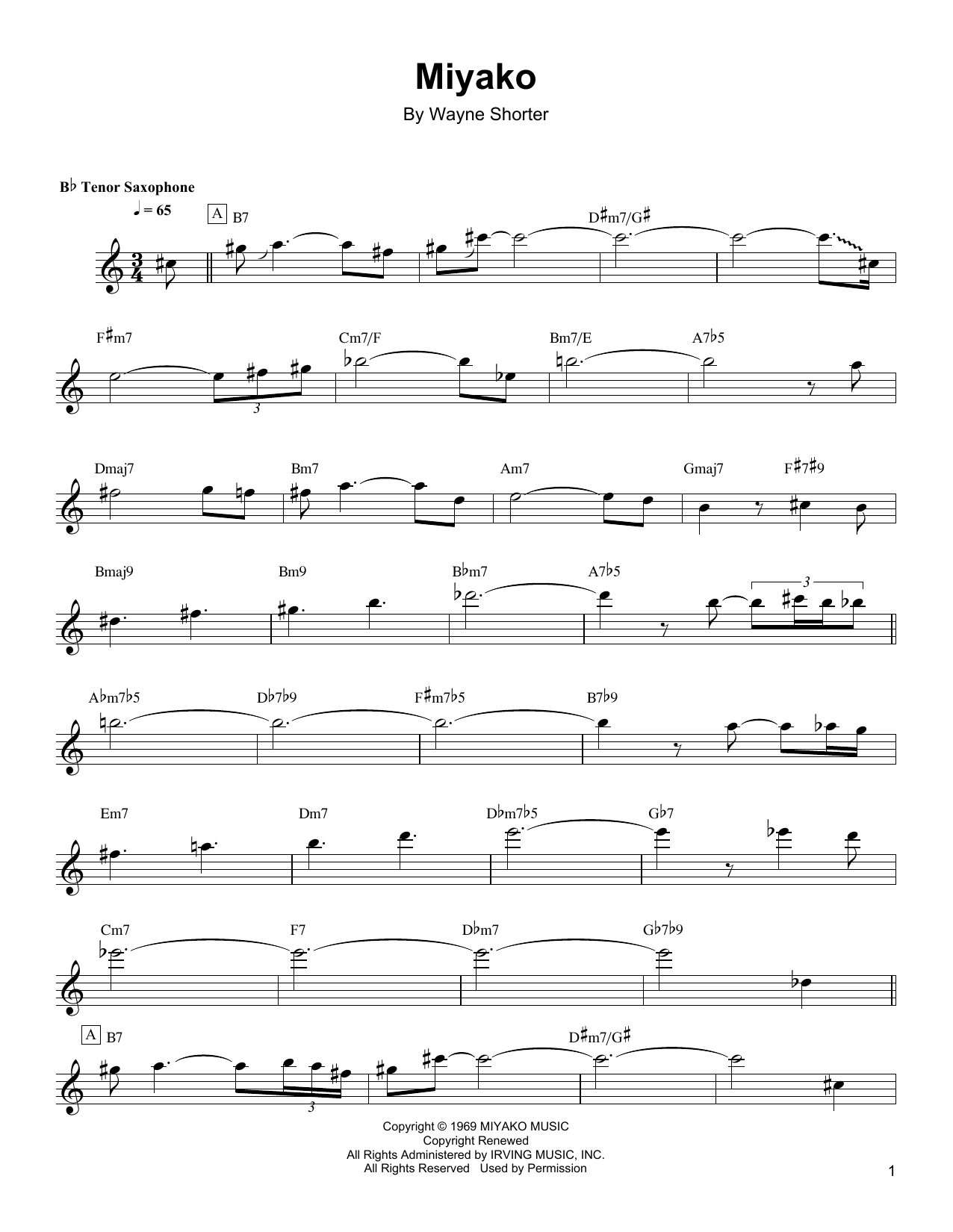 Product gallery: Page 1 of 1 Miyako, Wayne Shorter