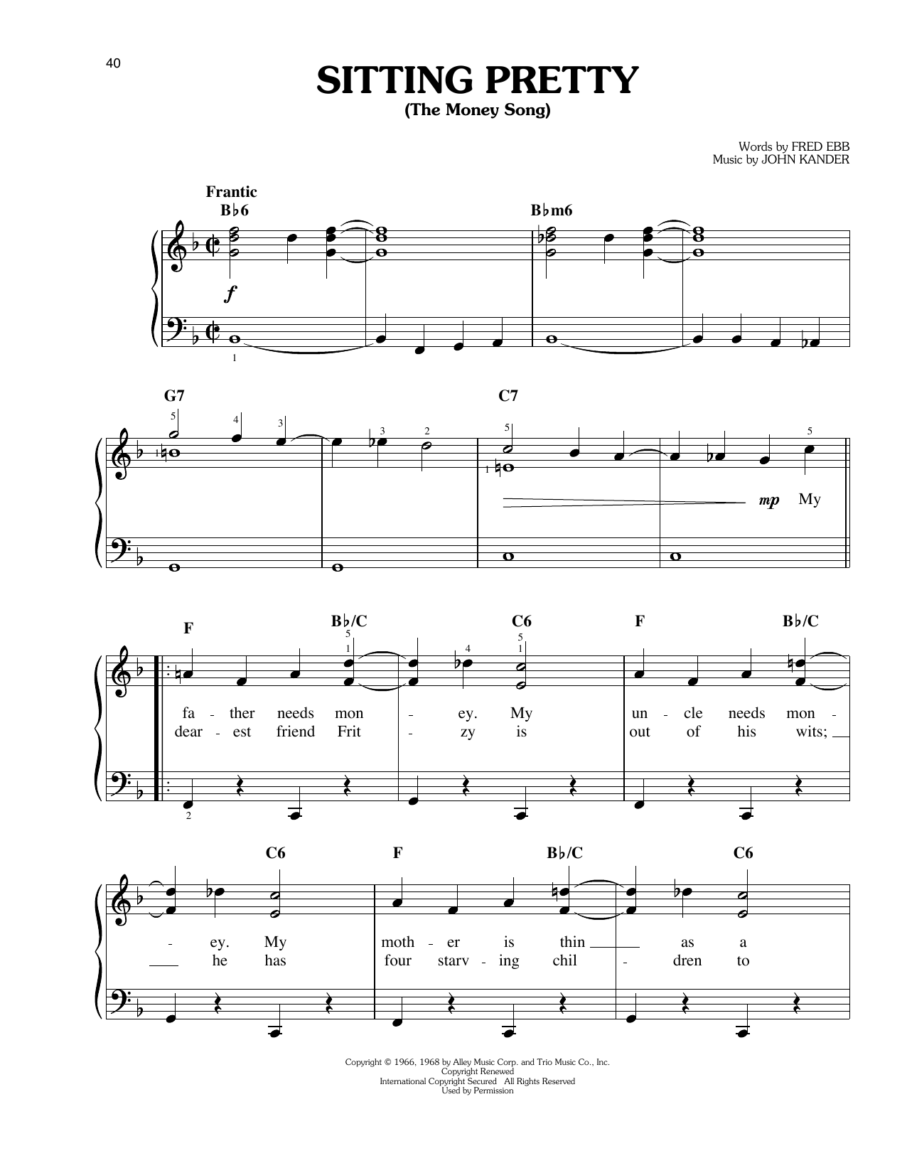 Produktbild zu: Sitting Pretty (The Money Song)