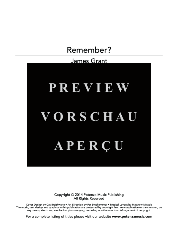 Product gallery: Page 3 of 11 Remember?, , (Euphonium solo piano opt.)