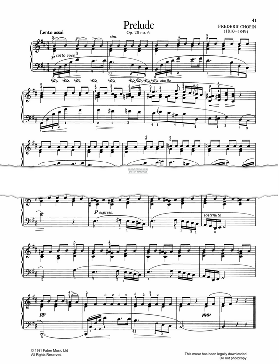 Produktgalerie: Seite 1 von 1 Prelude in B minor (Op.28, No.6), Frederic Chopin, Klavier
