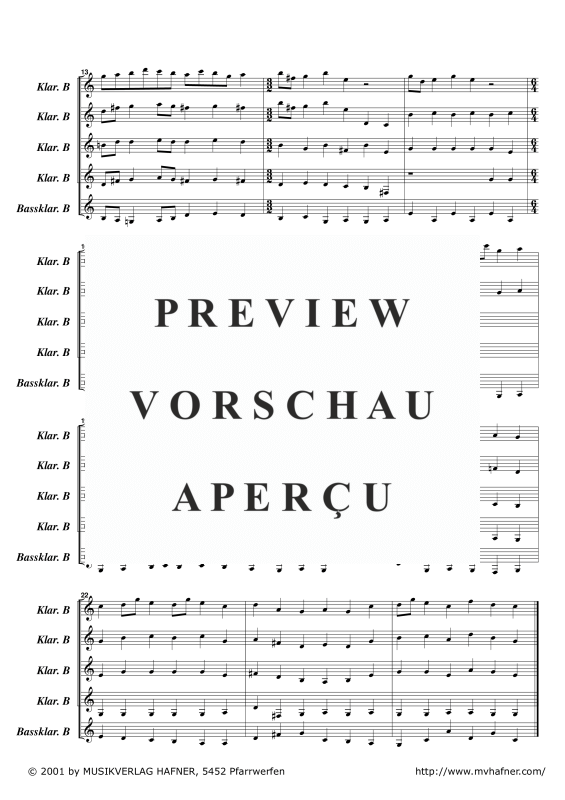 Product gallery: Page 6 of 11 Promenade aus ´Bilder einer Ausstellung´, , (Clarinet Quintet)