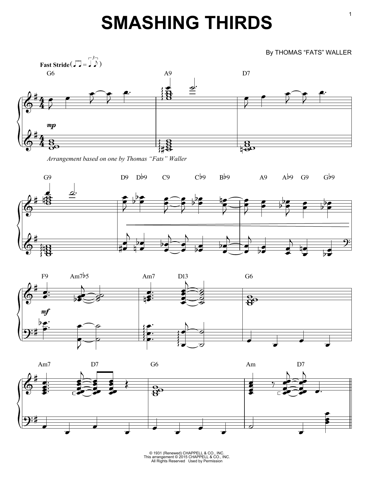 Produktbild zu: Smashing Thirds [Stride version] (arr. Brent Edstrom)