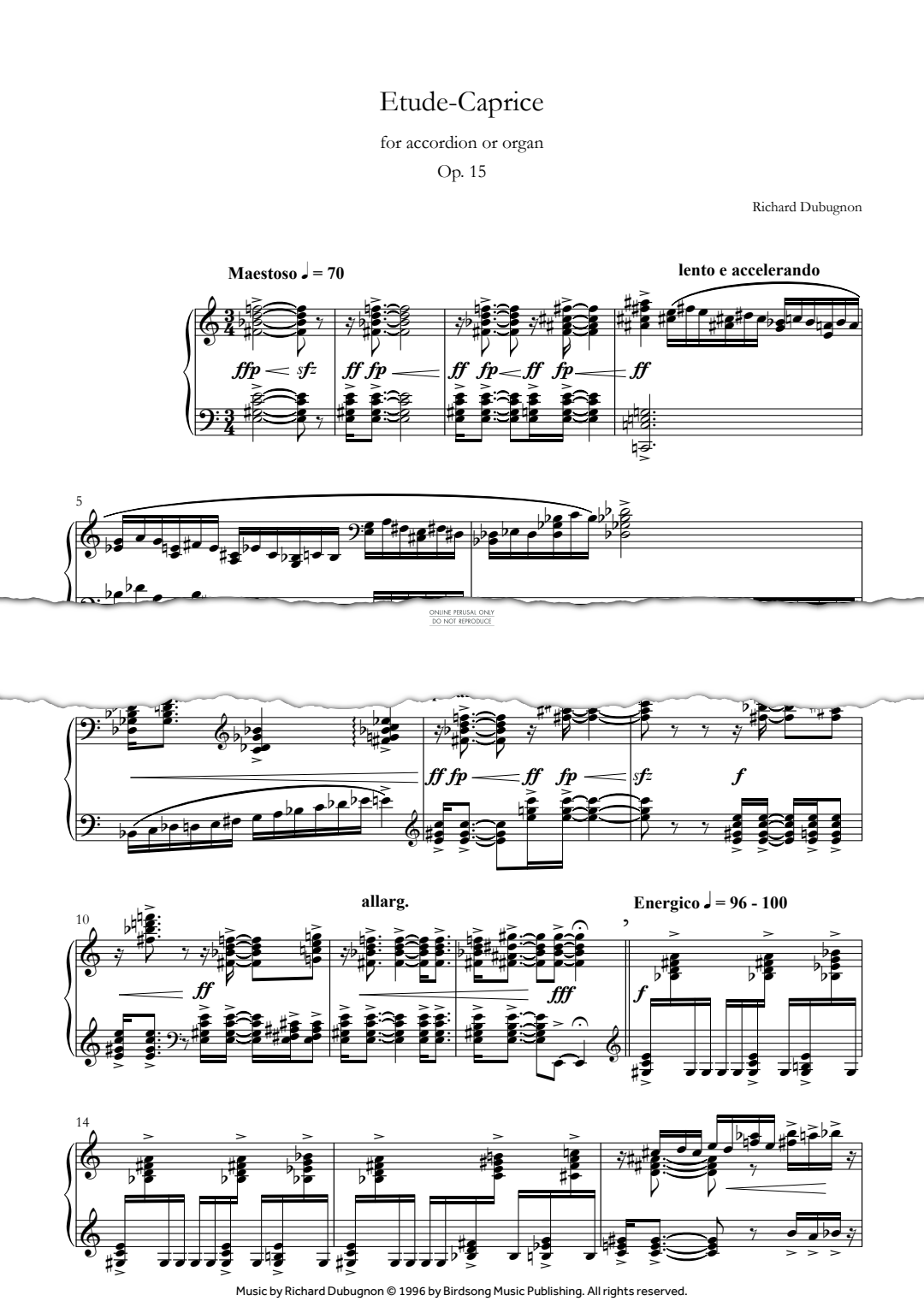 Product gallery: Page 1 of 1 Etude-Caprice, Richard Dubugnon