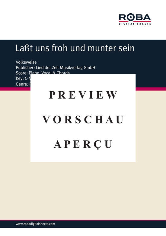 Product gallery: Page 2 of 2 Laßt uns froh und munter sein , , Piano and Voice