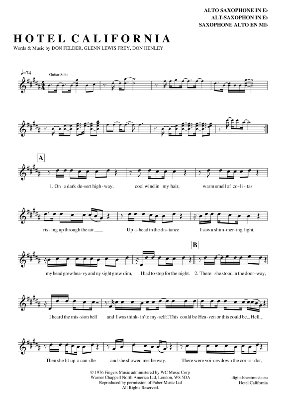 Product picture to: Hotel CaliforniaEagles