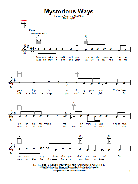 Product gallery: Page 1 of 1 Mysterious Ways, U2