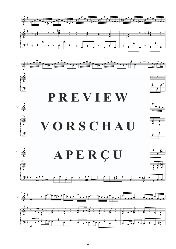 Product gallery: Page 7 of 11 Flute Sonata in E minor BWV 1034, , Flute and Harpsichord/Piano