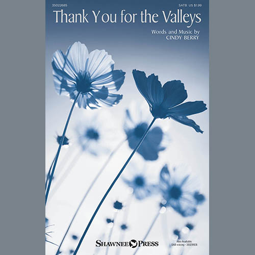 cover: Thank You For The Valleys, Cindy Berry, Chor