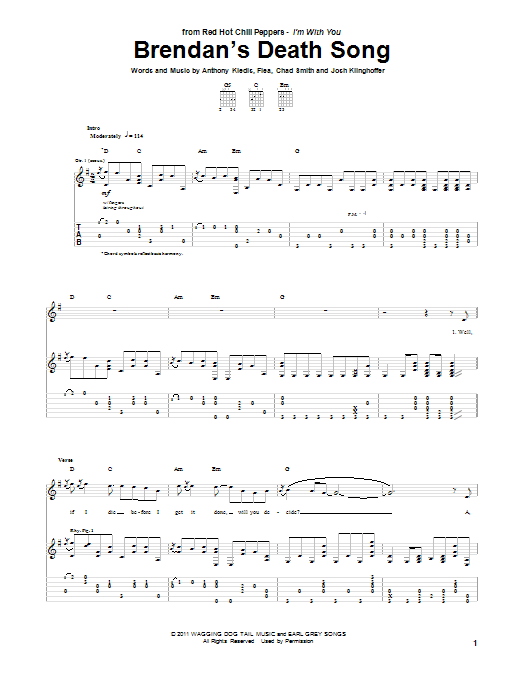 Product gallery: Page 1 of 1 Brendan's Death Song, Red Hot Chili Peppers