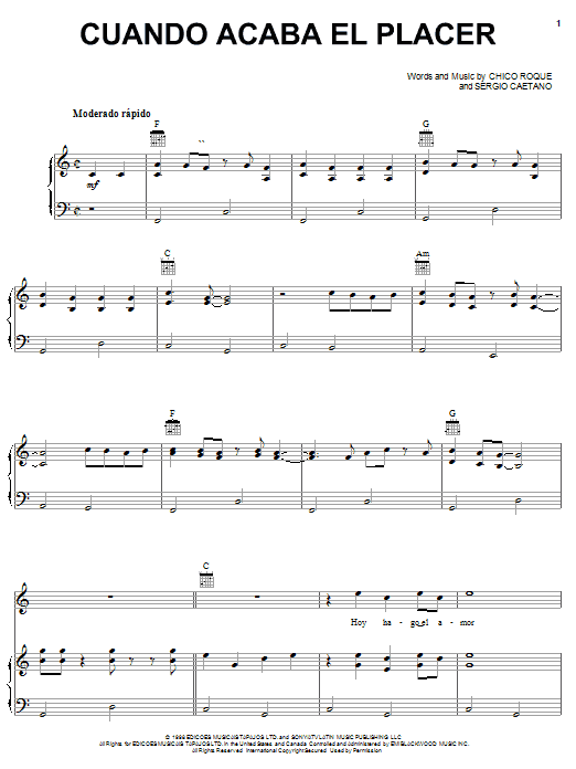 Produktgalerie: Seite 1 von 1 Cuando Acaba El Placer, Tonny Tun Tun, Gesang, Gitarre, Klavier