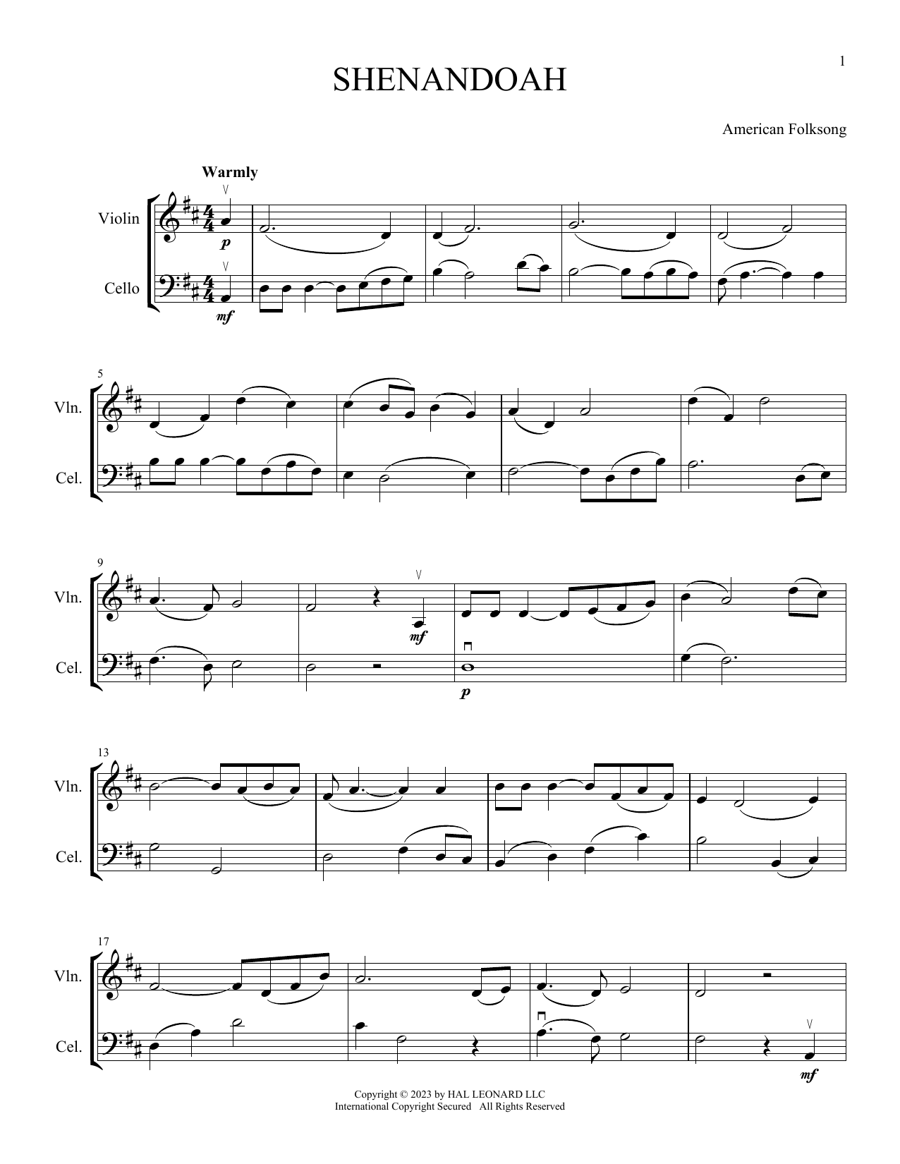 Produktgalerie: Seite 1 von 1 Shenandoah, American Folksong