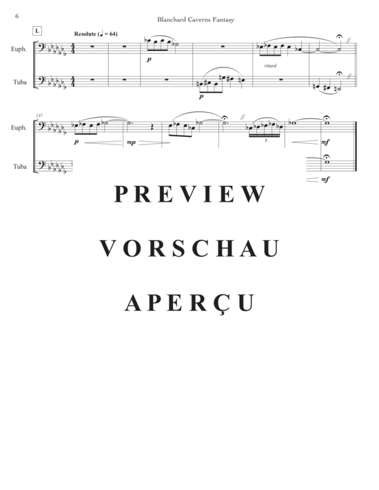Product gallery: Page 14 of 21 Blanchard Caverns Fantasy , , (euphonium, tuba + piano)