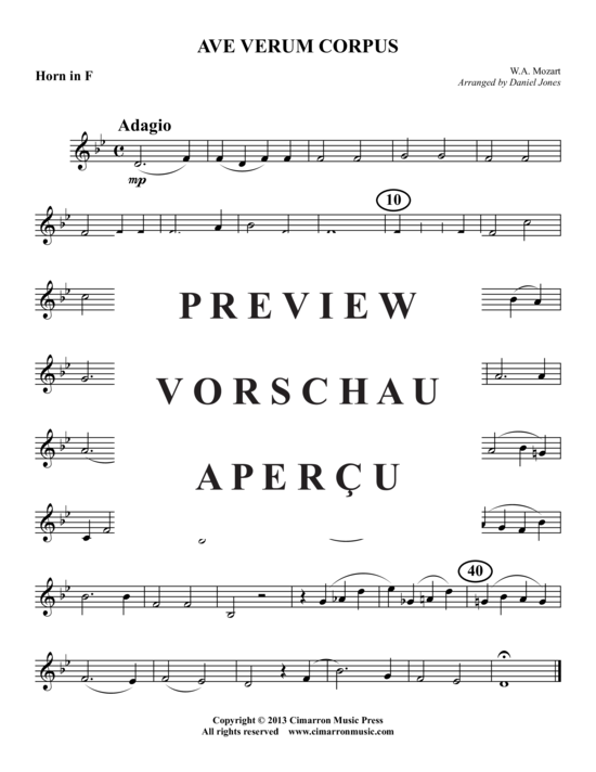 Produktgalerie: Seite 6 von 8 Ave Verum Corpus , , (Blechbläser-Quintett)