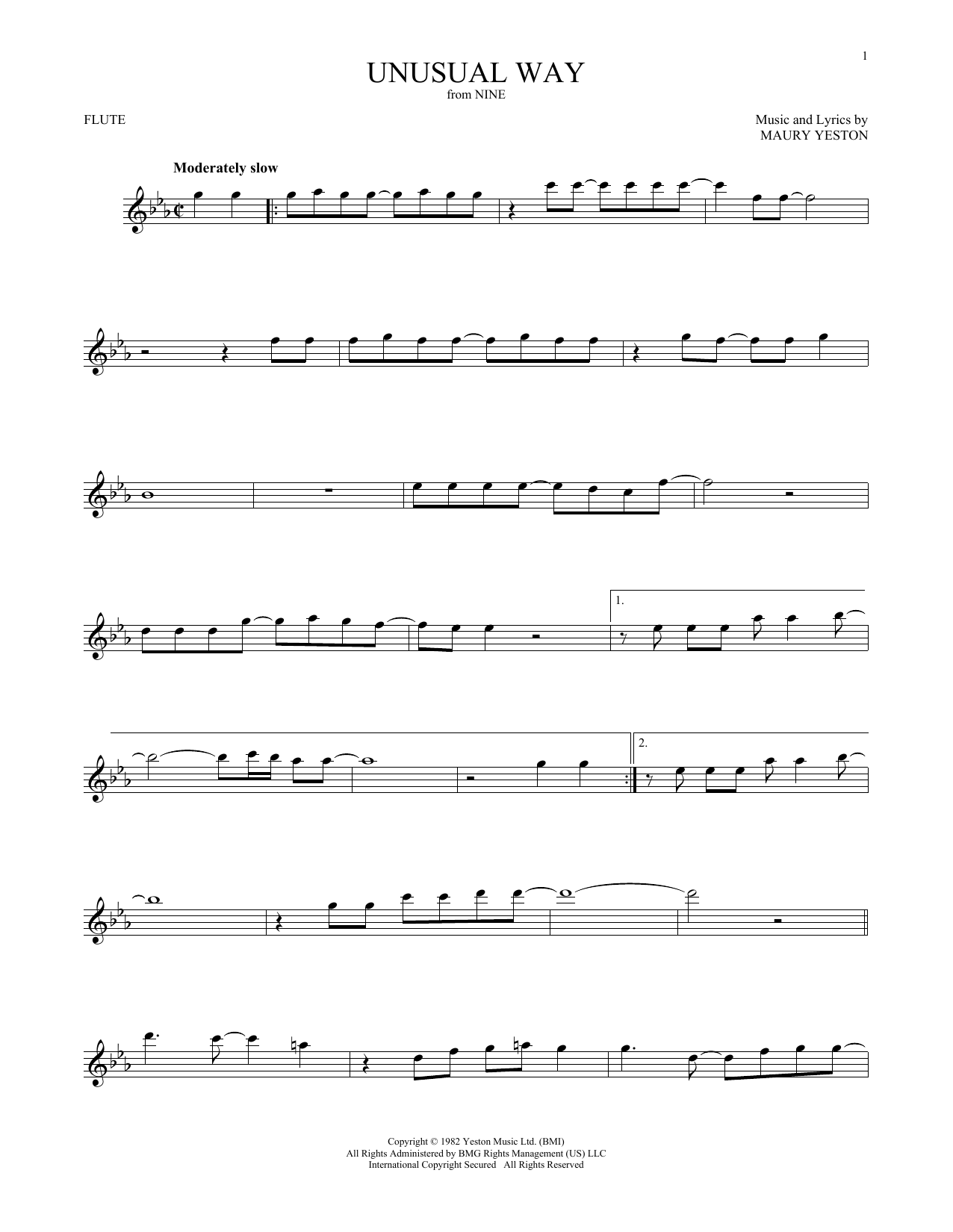 Product gallery: Page 1 of 1 Unusual Way, Maury Yeston