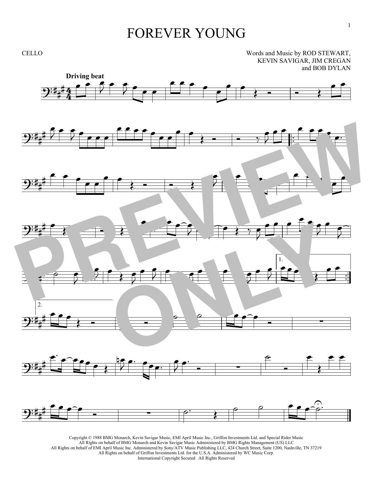 Produktgalerie: Seite 1 von 1 Forever Young, Rod Stewart, Violoncello