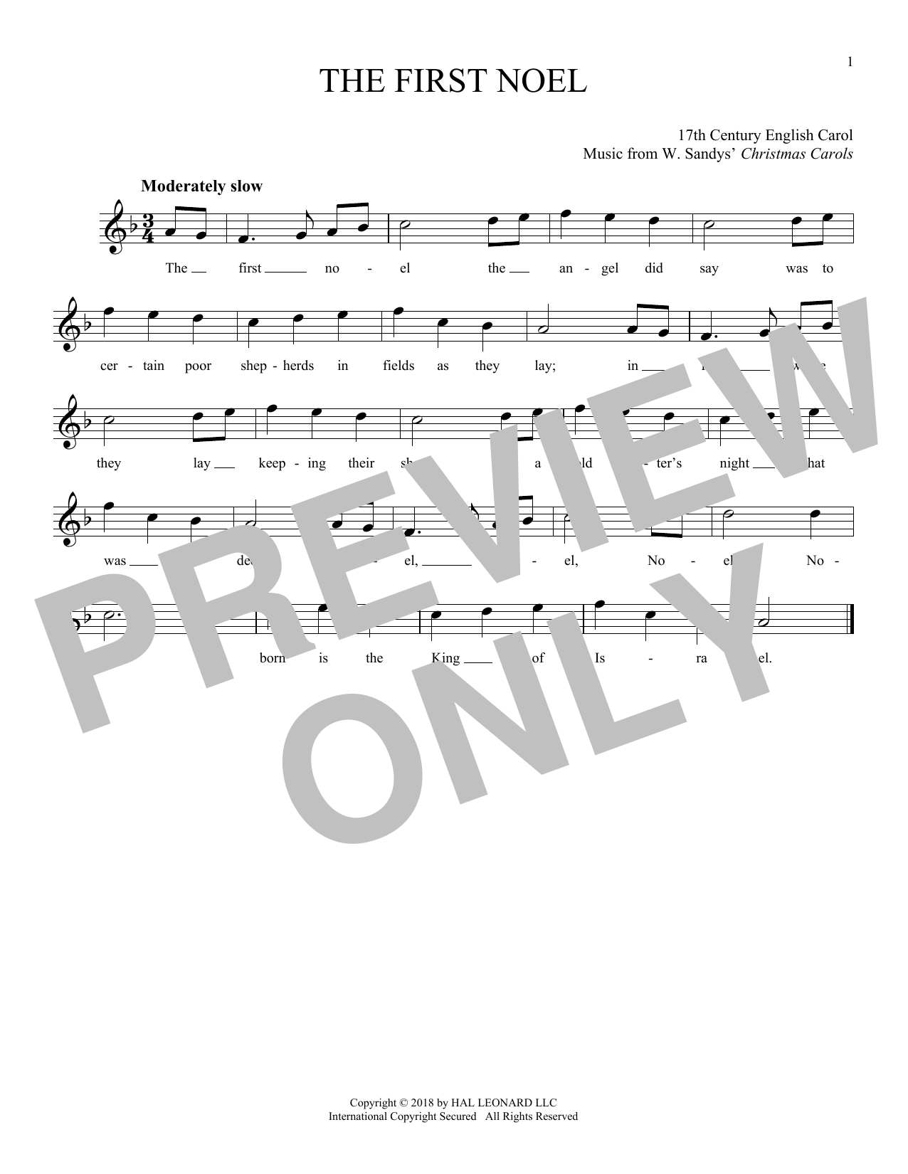 Product gallery: Page 1 of 1 The First Noel, 17th Century English Carol