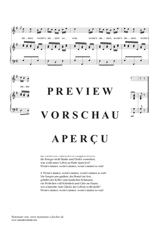 Product gallery: Page 3 of 3 Wenns immer so wär , , Piano and Voice