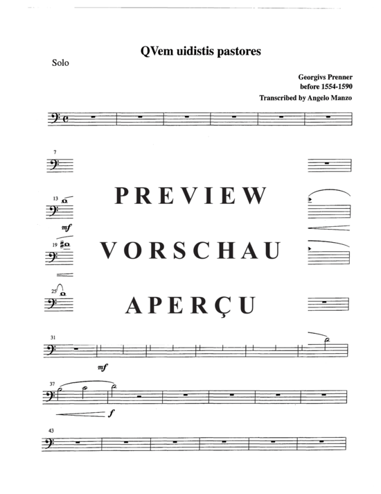Product gallery: Page 9 of 18 Qvem uidistis pastores , , (Tuba Quartet EETT + Euphonium Solo)