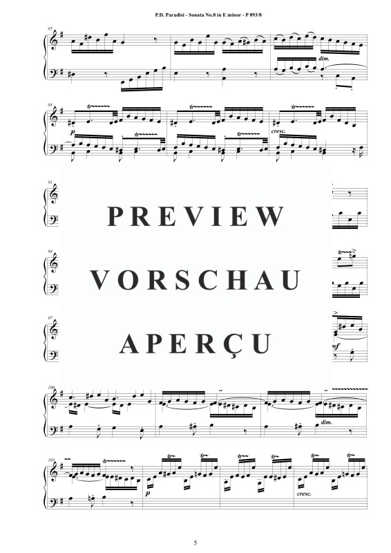 Produktgalerie: Seite 6 von 9 Sonate Nr. 8 in E-Moll, , Klavier Solo