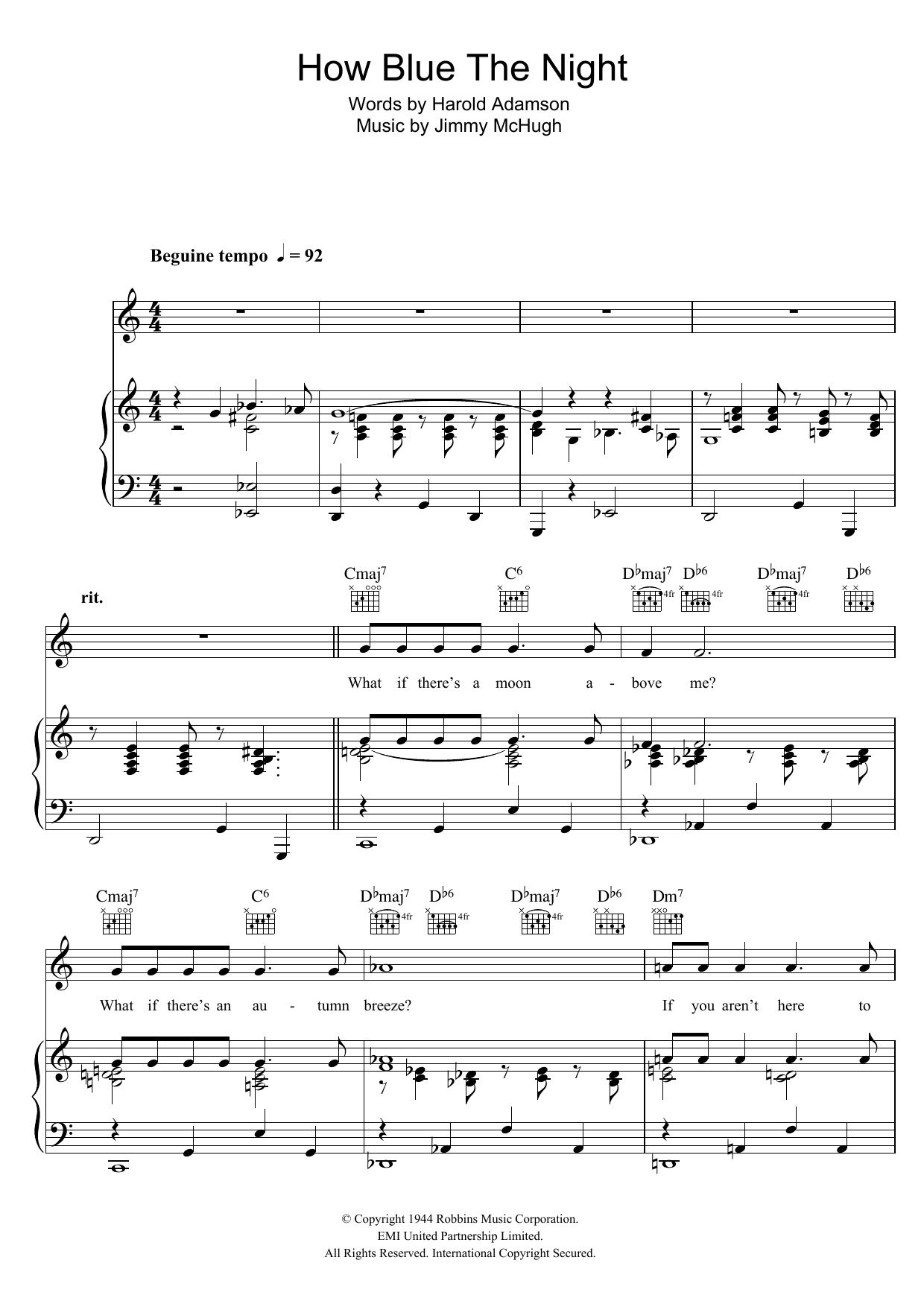 Product gallery: Page 1 of 1 How Blue The Night, Dick Haymes