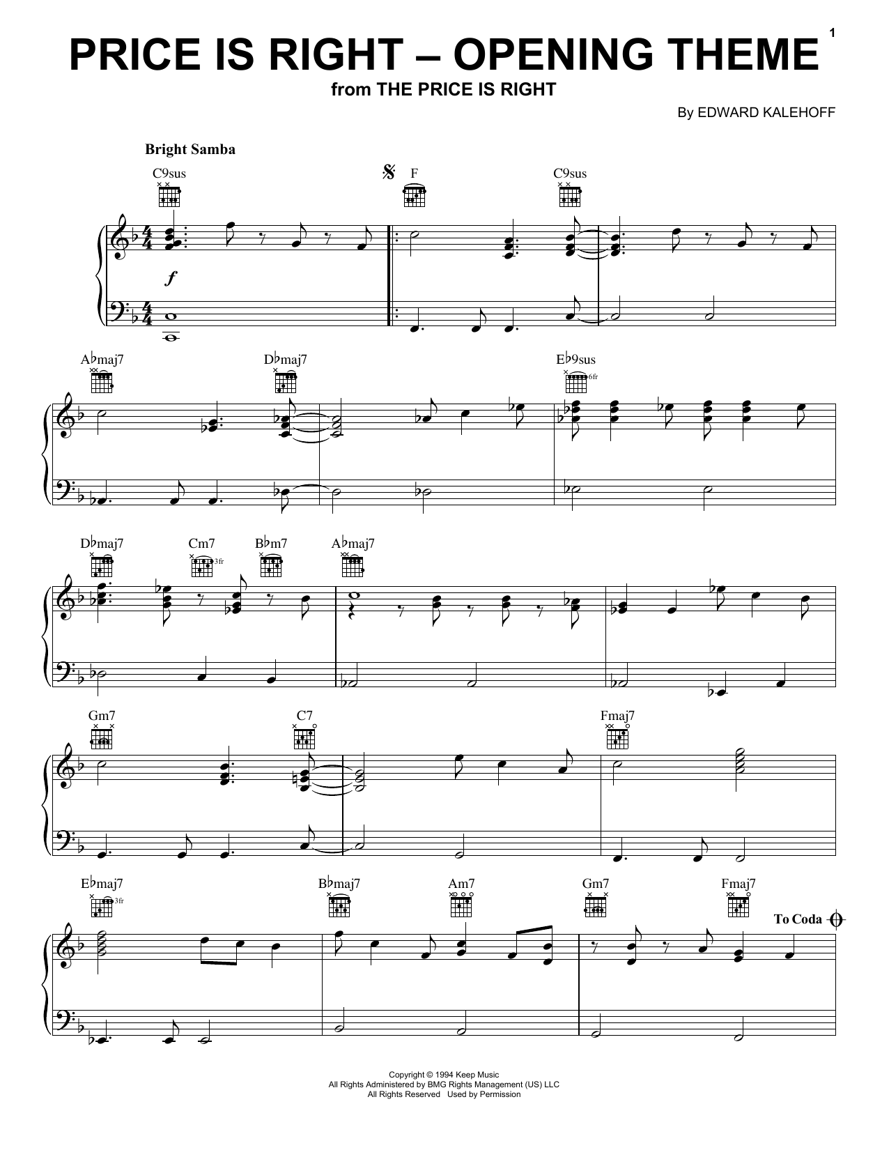 Produktbild zu: Price Is Right (Opening Theme)