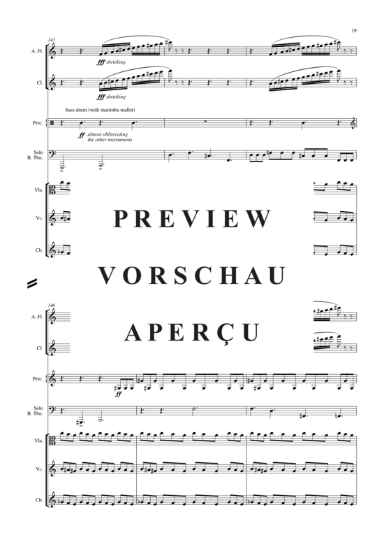 Product gallery: Page 20 of 21 Concerto for Bass Trombone and Six Players , , (Mixed ensemble)