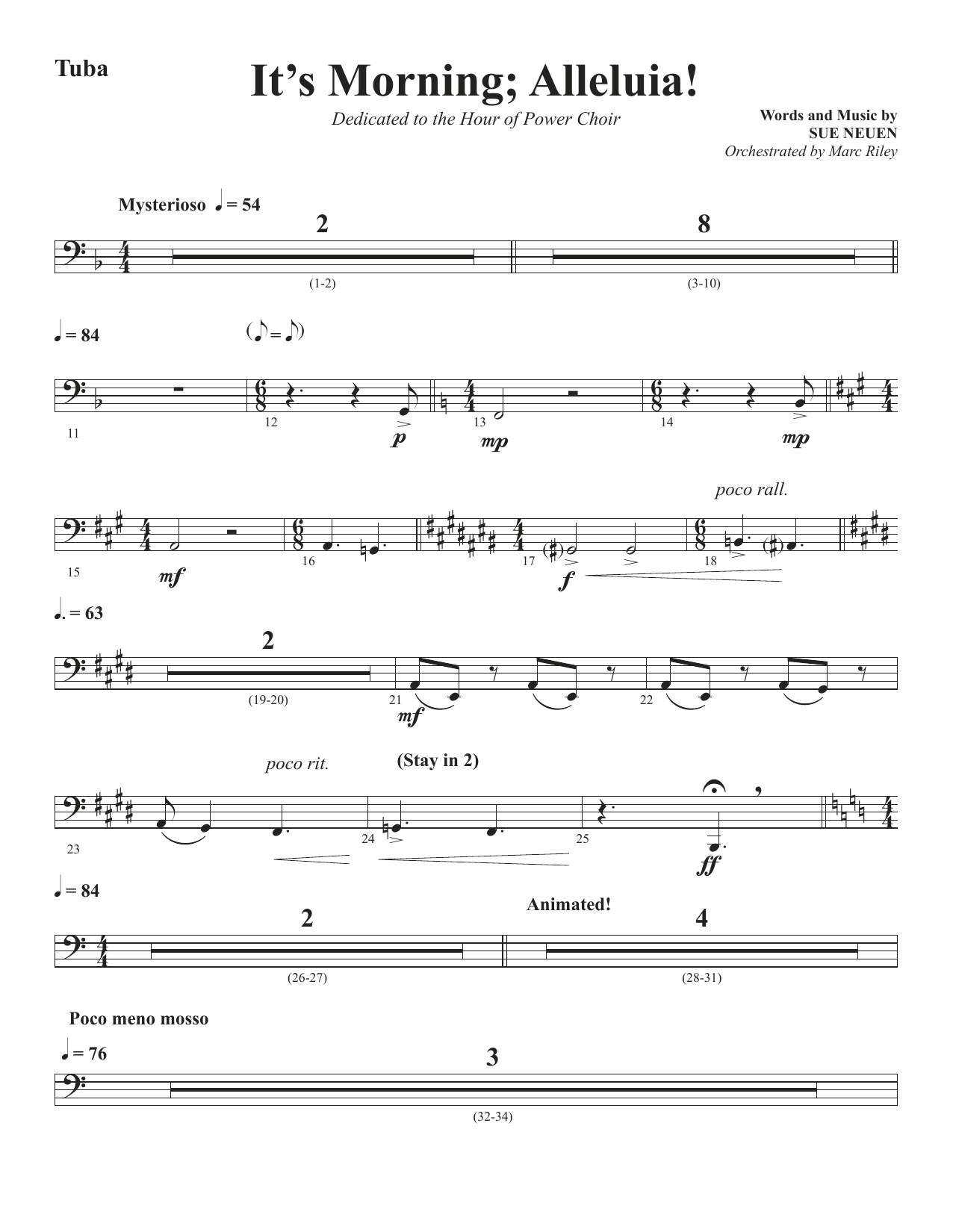 Produktbild zu: It's Morning; Alleluia! - Tuba