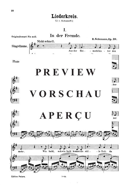 Product gallery: Page 2 of 3 In der fremde Op.39 No.1, , Low Voice and Piano
