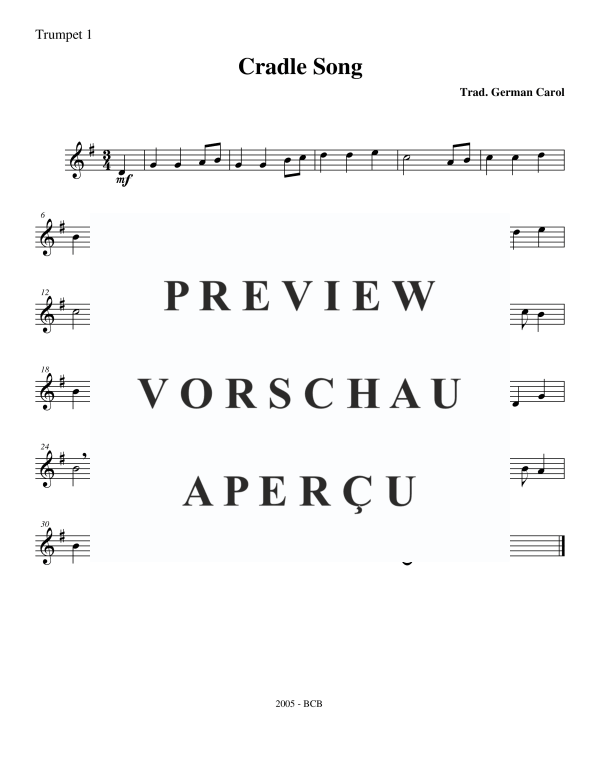 Produktgalerie: Seite 6 von 11 Cradle Song, , Blechbläser Quintett