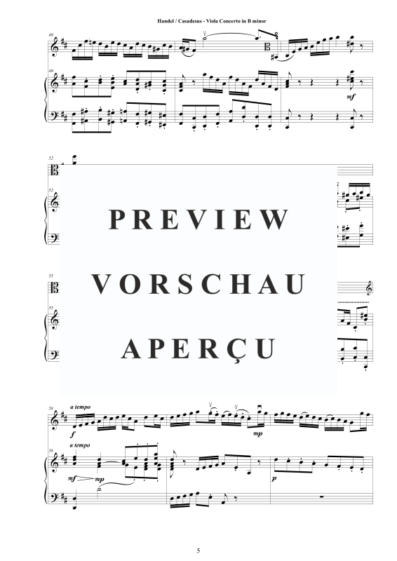 Produktgalerie: Seite 6 von 11 Viola Concerto in B minor, , Viola und Klavier