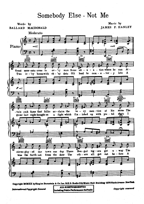 Produktbild zu: Somebody Else - Not Me Popular Standard
