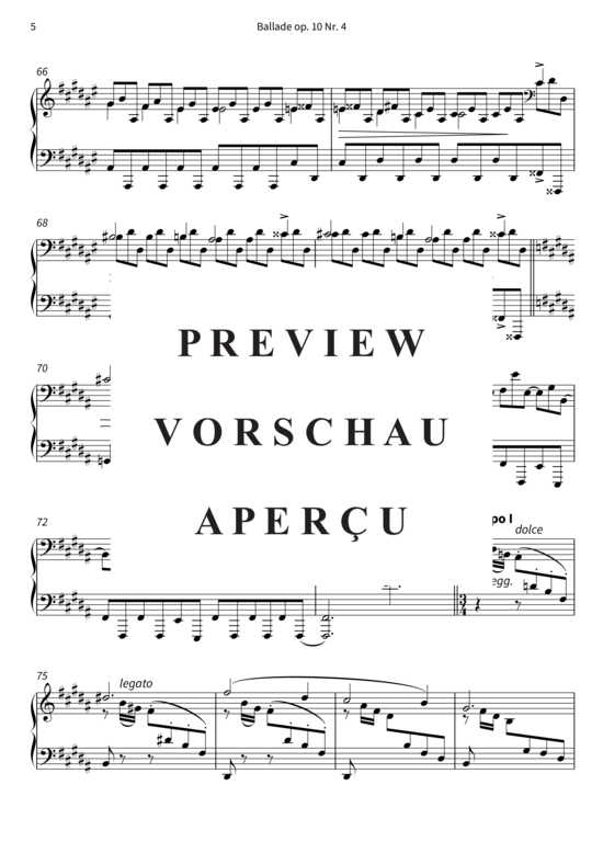 Produktgalerie: Seite 8 von 12 Ballade op. 10 Nr. 4 , , Klavier Solo