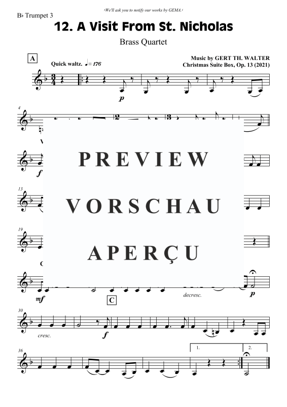 Produktgalerie: Seite 7 von 10 A Visit From St. Nicholas, , Blechbläser Quintett