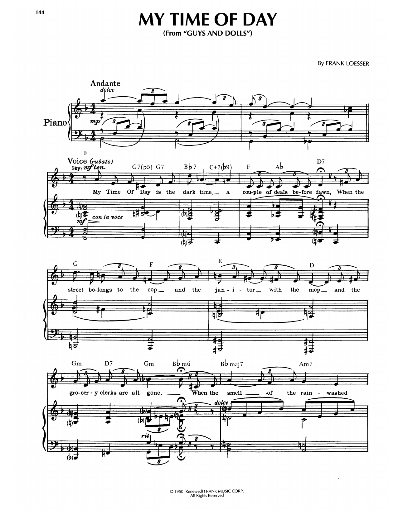 Produktbild zu: My Time Of Day (from Guys And Dolls)