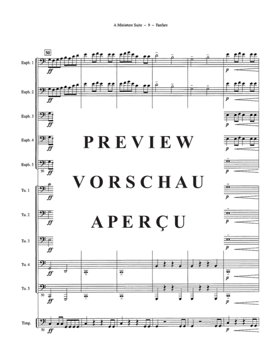 Produktgalerie: Seite 13 von 21 A Miniature Suite , , (Tuba Ensemble EEEETTTT + Pauken, Bass, Klavier)