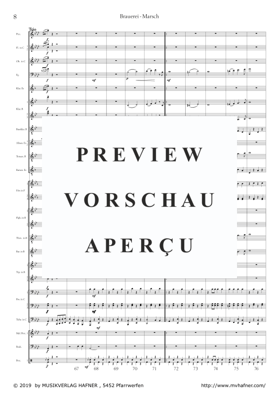 Product gallery: Page 11 of 11 Brauerei - Marsch, , (large wind orchestra)