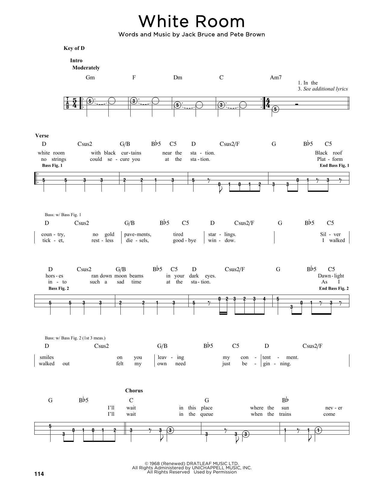 Produktgalerie: Seite 1 von 1 White Room, Cream, E-Bass, Gitarre